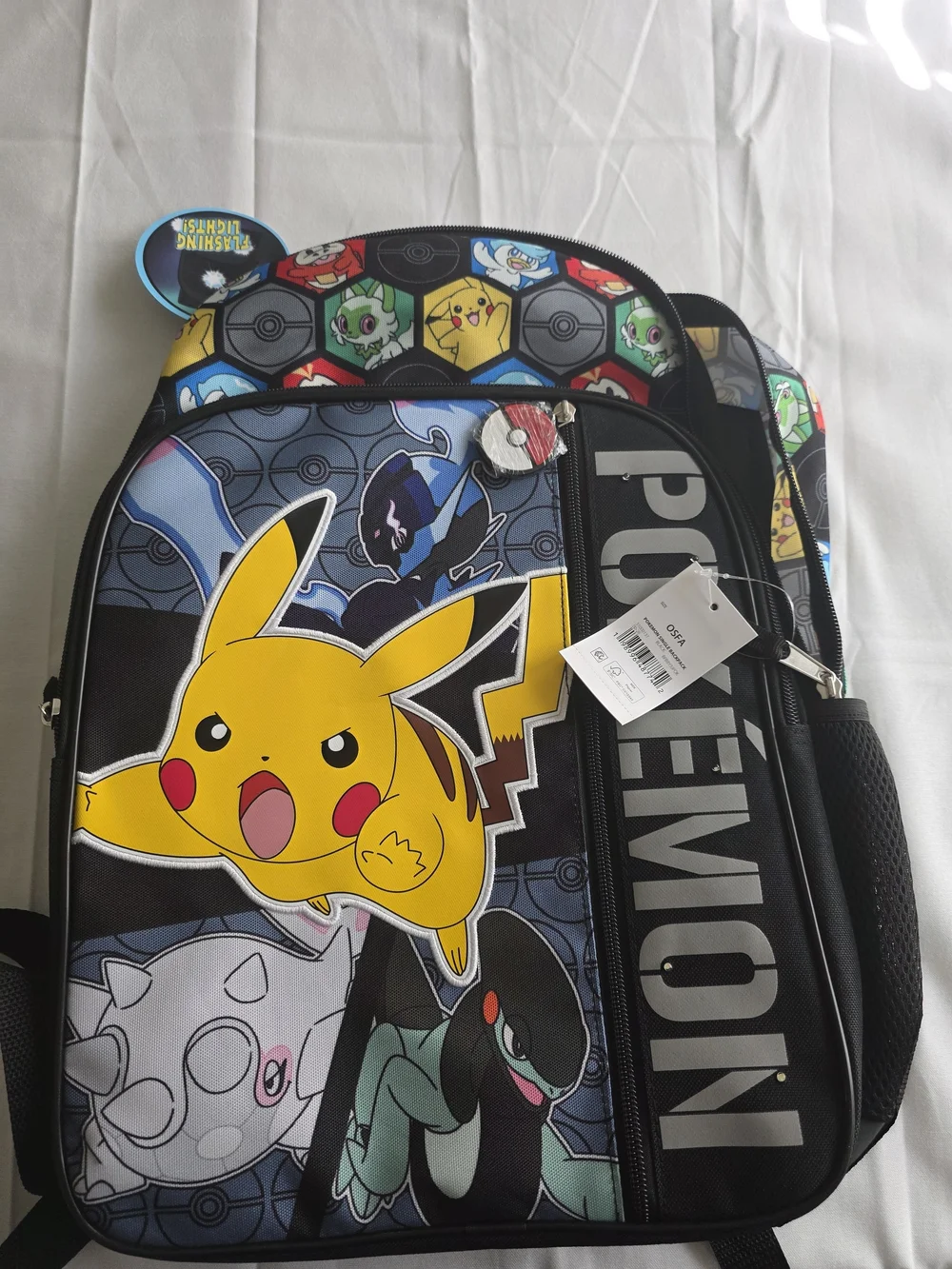 Pikachu Black Graphic Boys Backpack